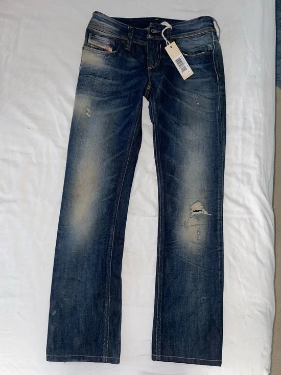Diesel Blue Distressed Denim Jeans - Picture 1 of 6